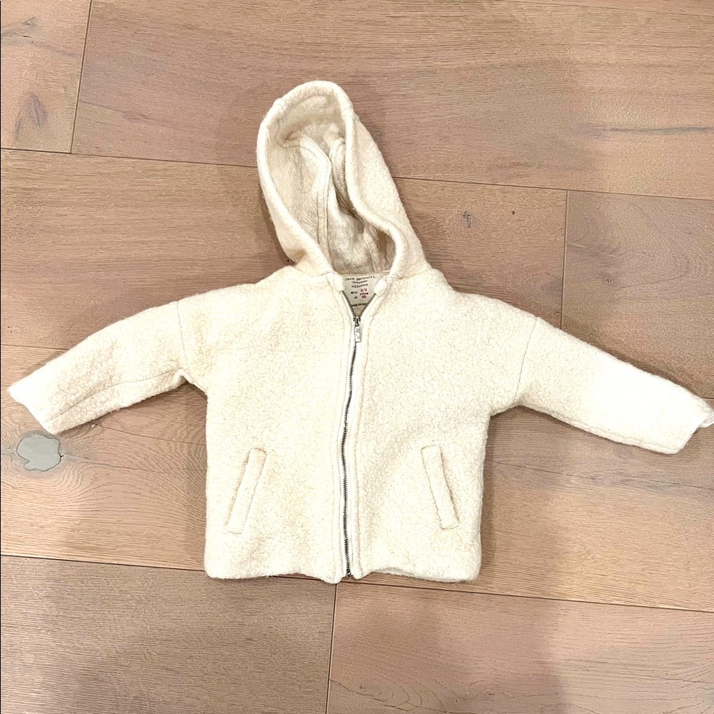 Zara kids jacket off white